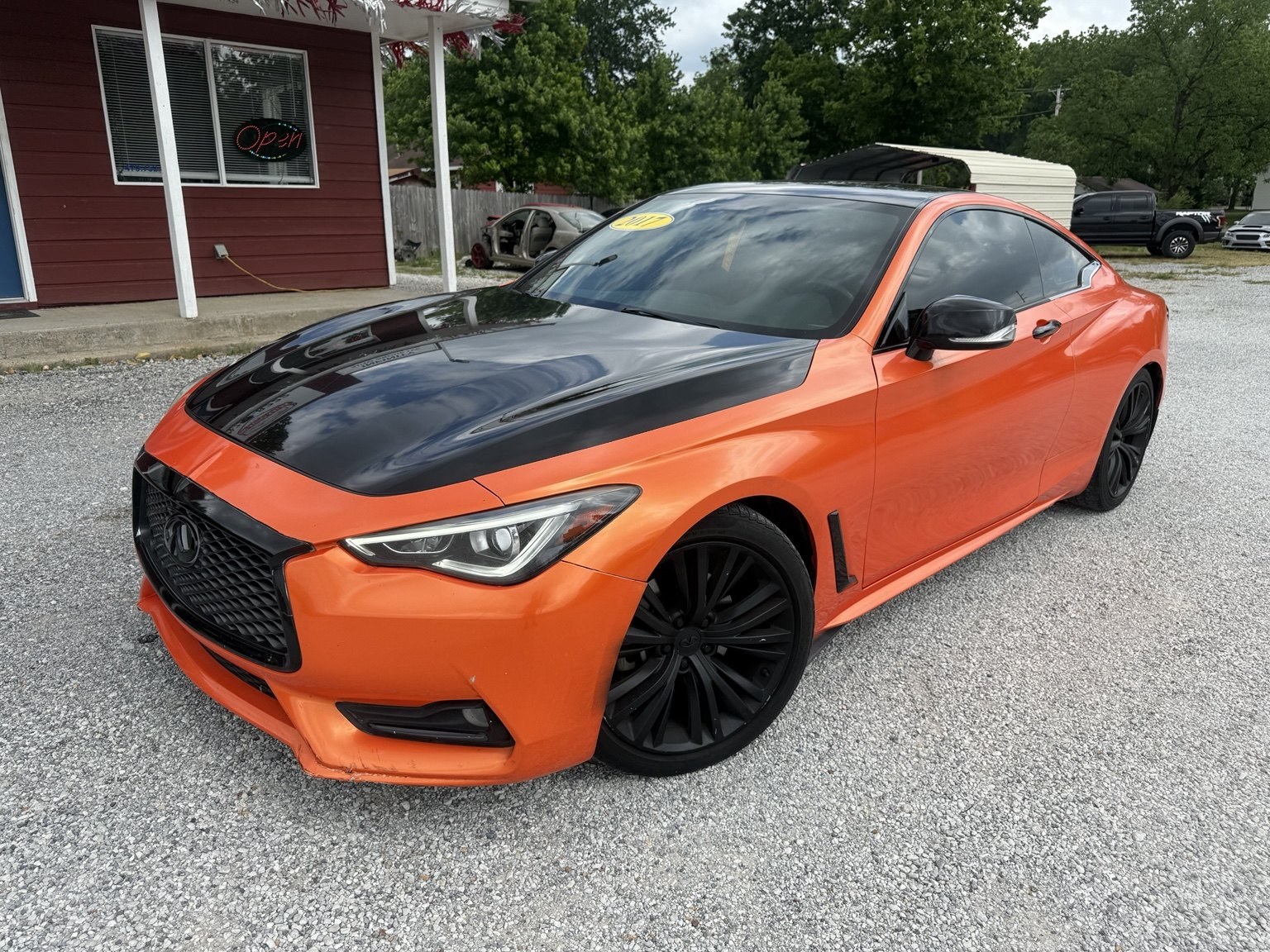 Orange Infiniti Q60 at Infinity Auto Group LLC
